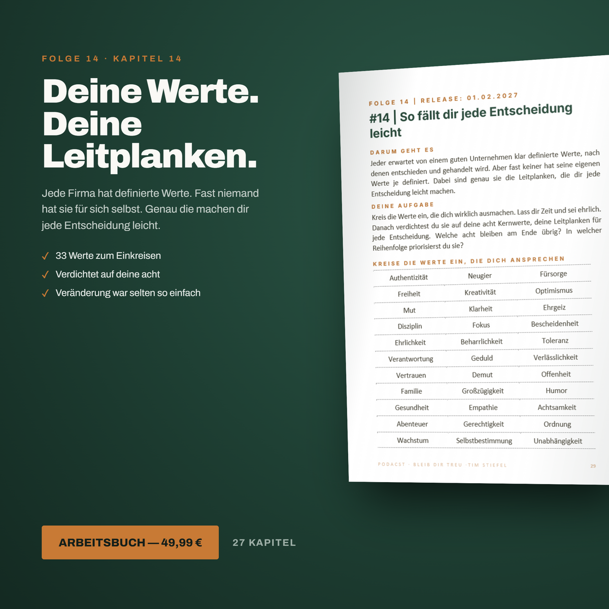 BLEIB DIR TREU | Das Arbeitsbuch zum Podcast