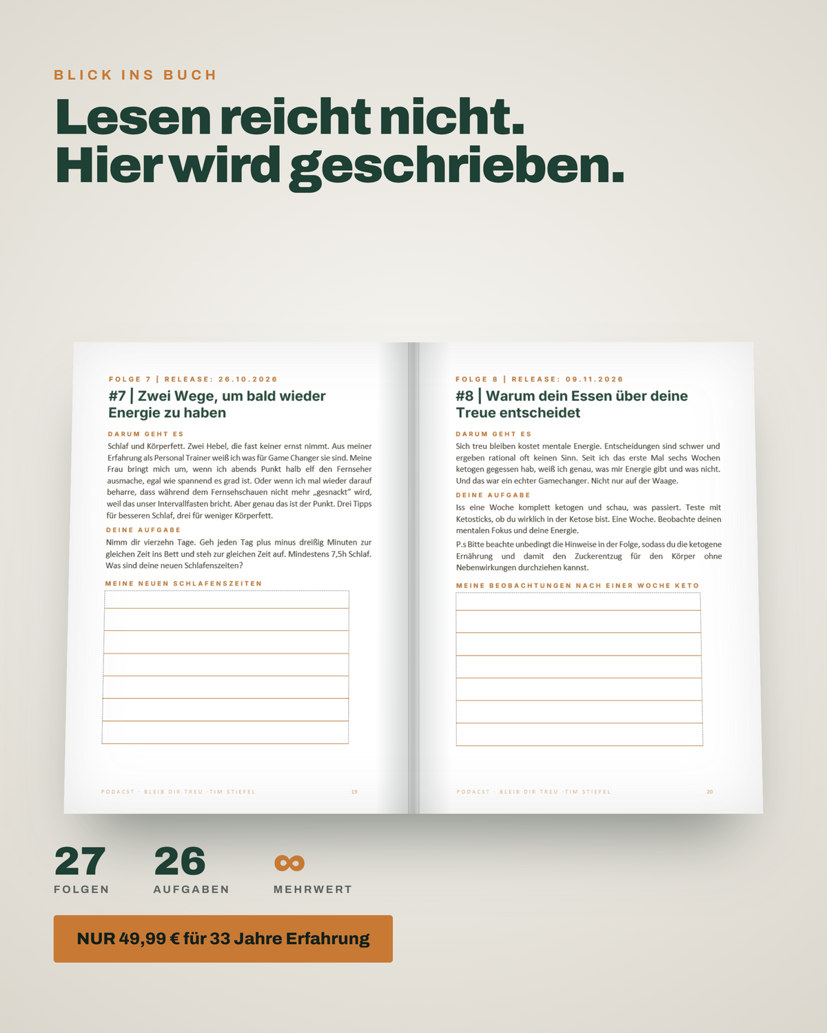 BLEIB DIR TREU | Das Arbeitsbuch zum Podcast