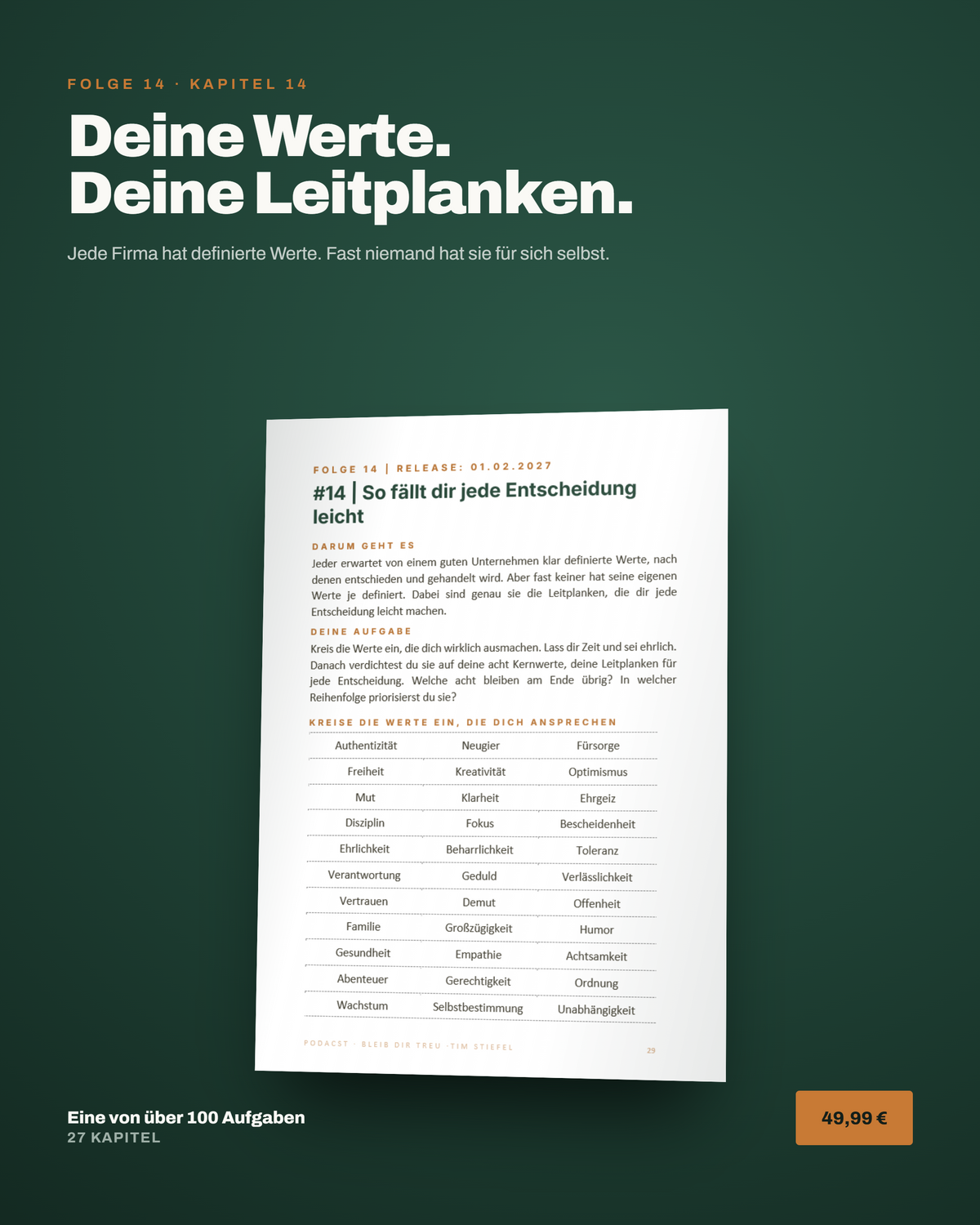 BLEIB DIR TREU | Das Arbeitsbuch zum Podcast