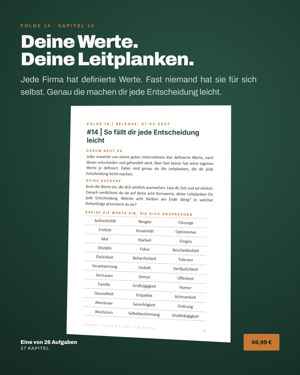 BLEIB DIR TREU | Das Arbeitsbuch zum Podcast